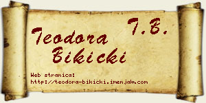 Teodora Bikicki vizit kartica